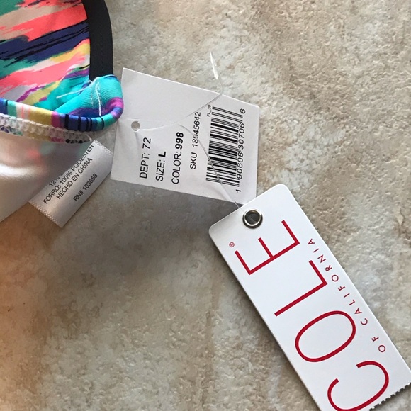 Cole of California Halter Tankini NWT Size Large - Picture 8 of 13